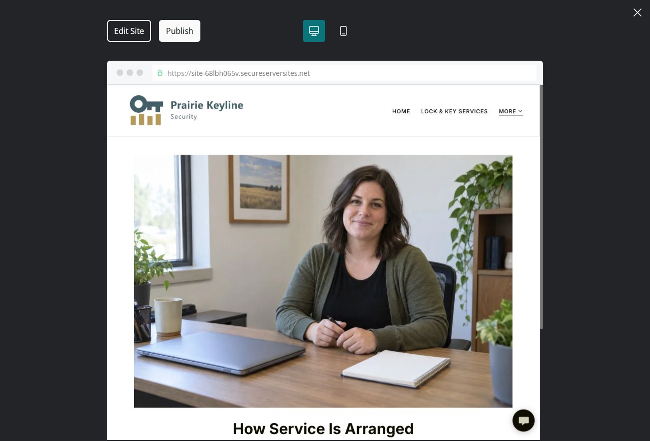Captured first-screen How Service Is Arranged example
