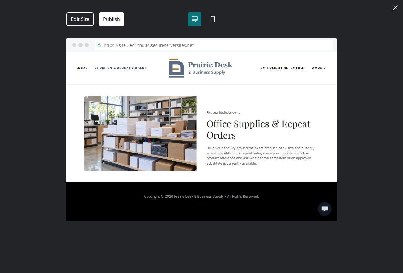 02 · Supplies & Repeat Orders