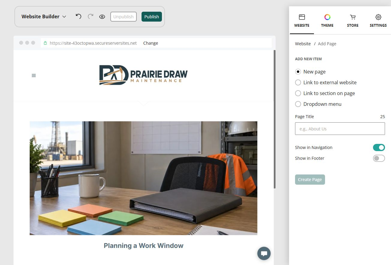 Prairie Draw · Add Page