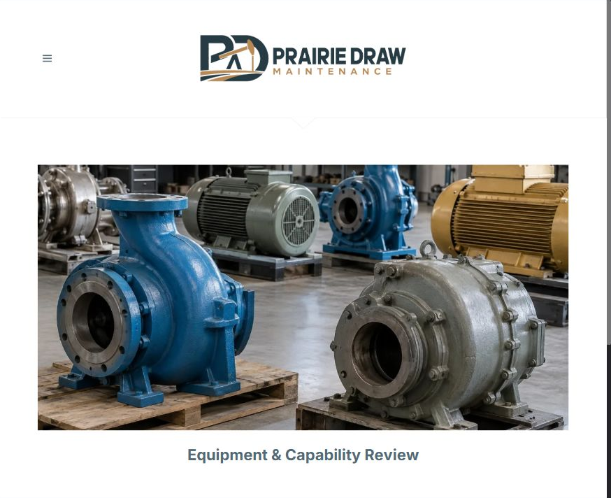 Finished Equipment & Capability Review example
