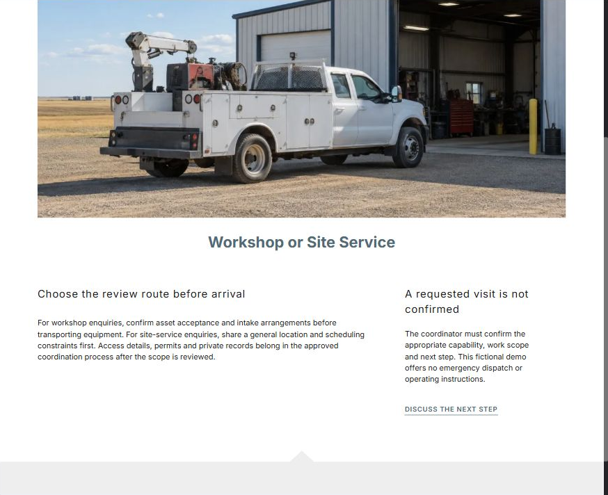 Workshop or Site Service · lower content · desktop