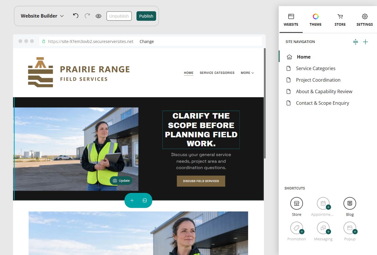 Website navigation