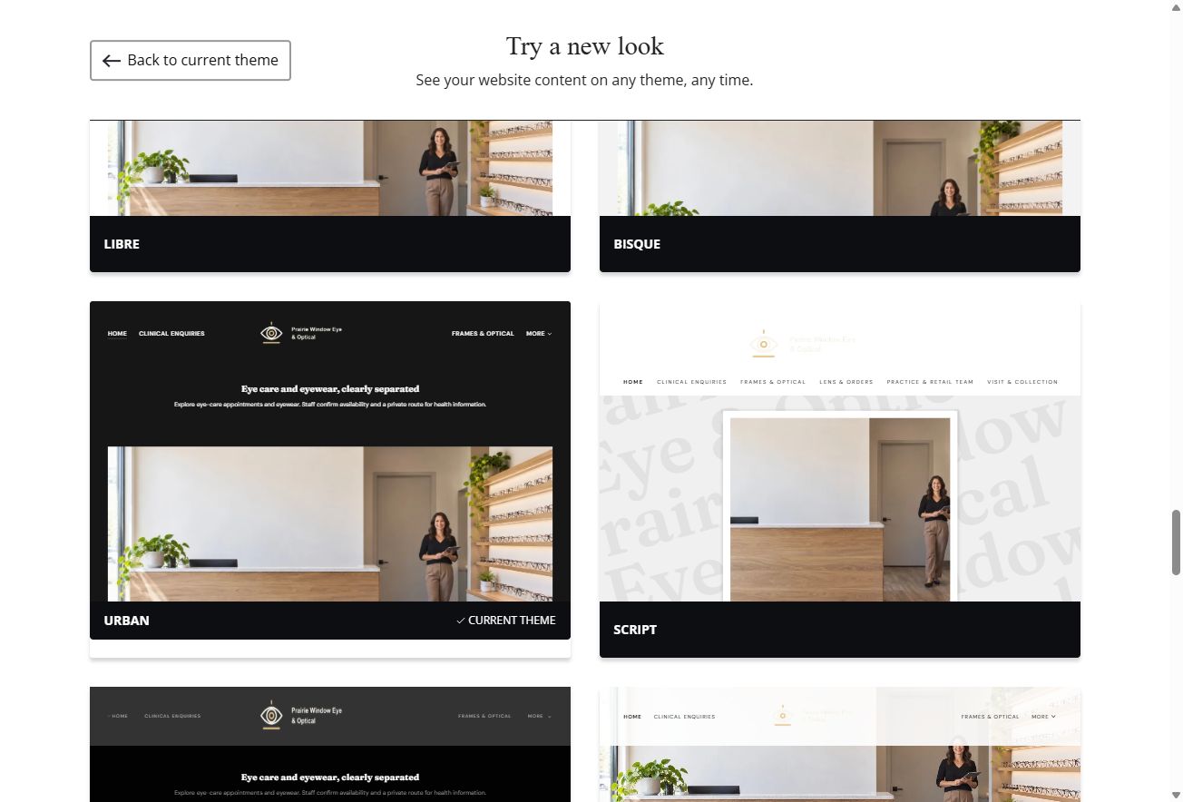 Classic themes · Modern and Kai