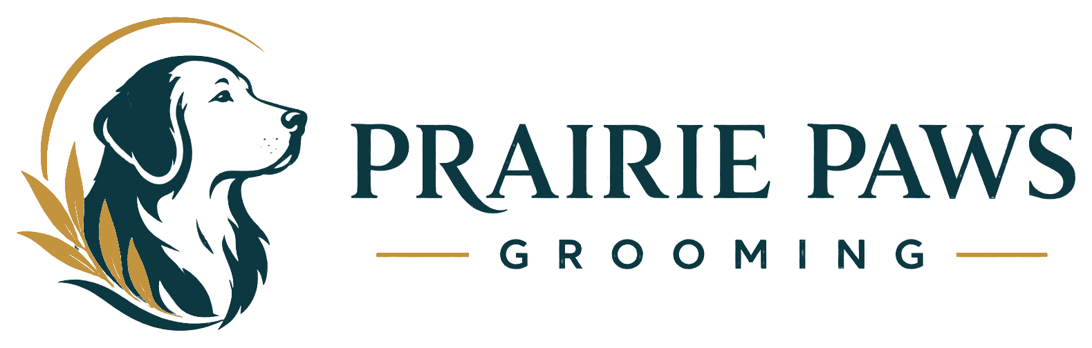 Prairie Paws Grooming example company logo