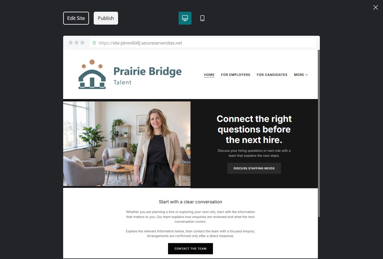 Captured first-screen Home example