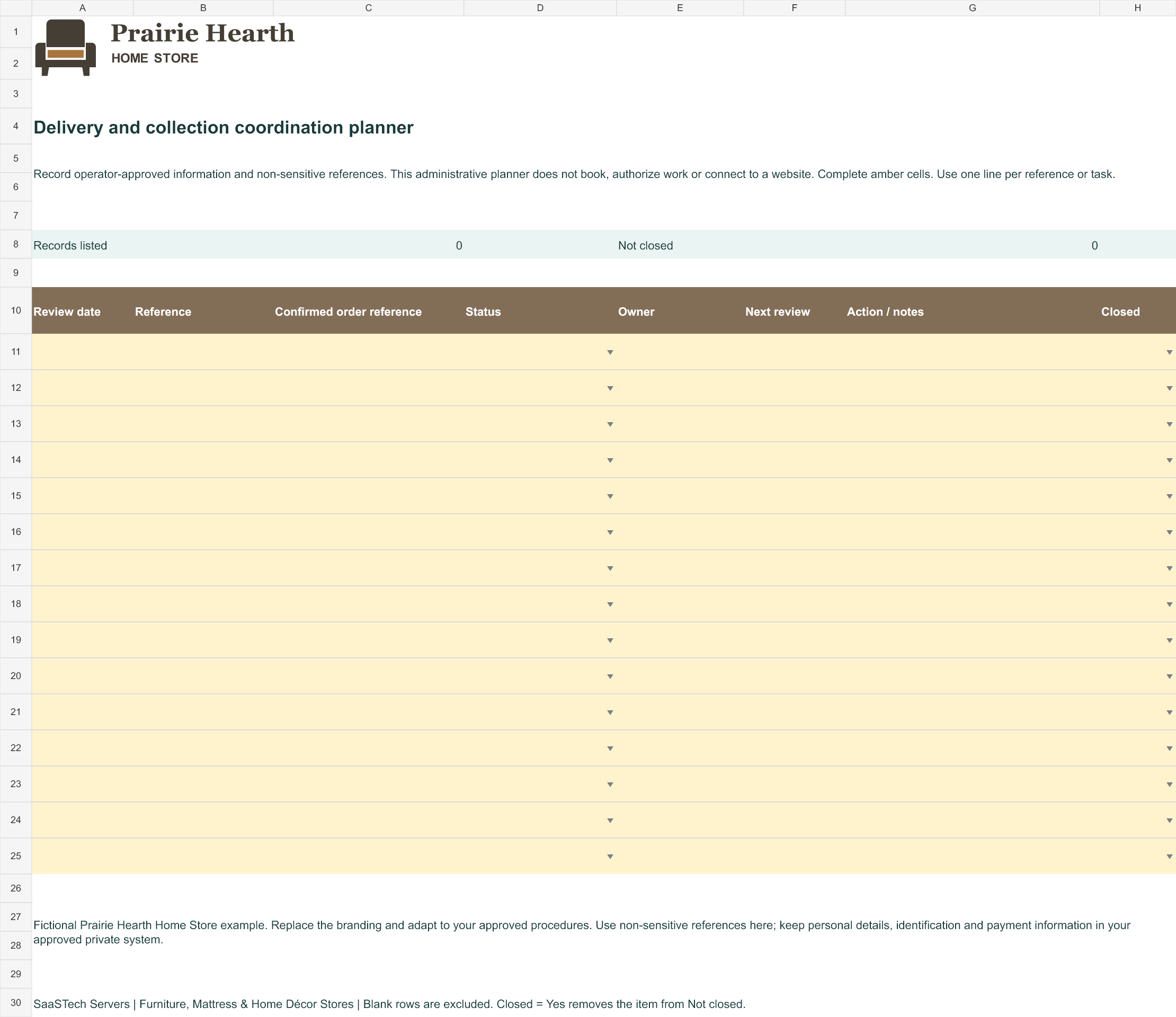 Delivery and collection coordination planner