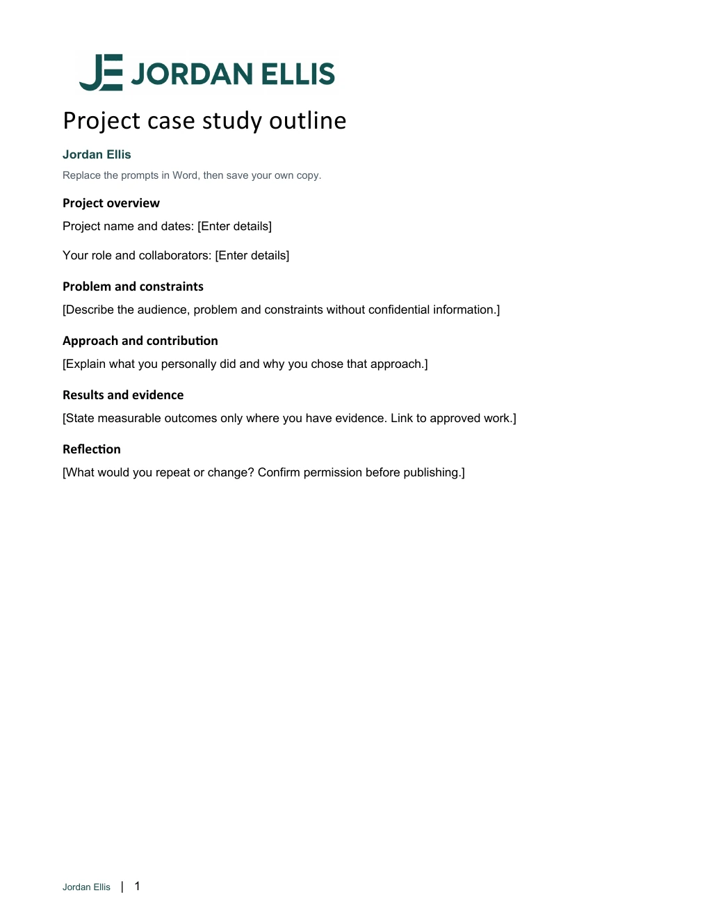 Project case-study outline