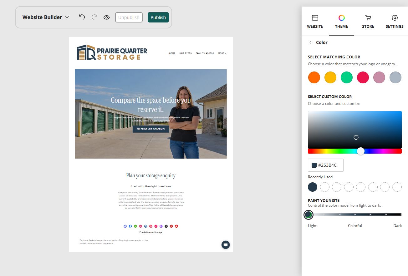 Explore Prairie Quarter Storage Paint your site