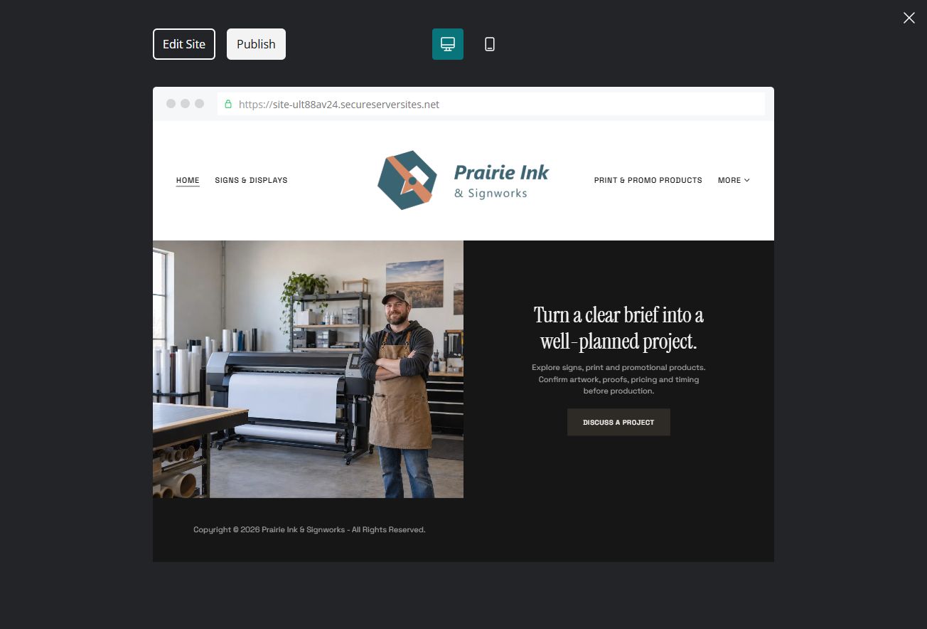 Captured first-screen Home example
