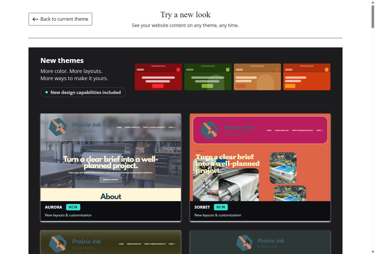 New Themes — top