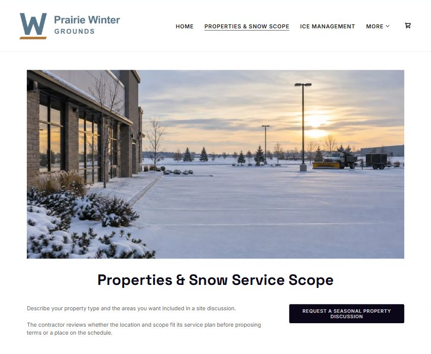Captured first-screen Properties & Snow Scope example