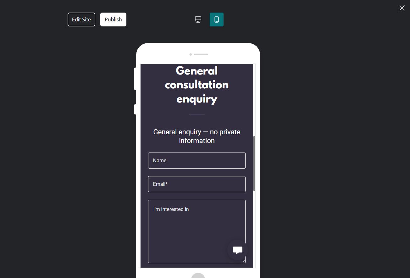 General consultation enquiry · Mobile
