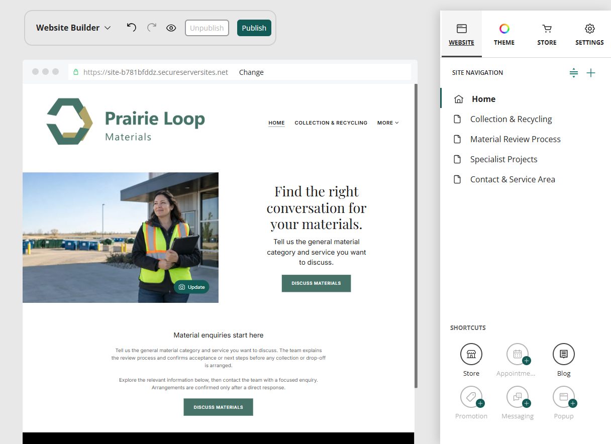 Website navigation